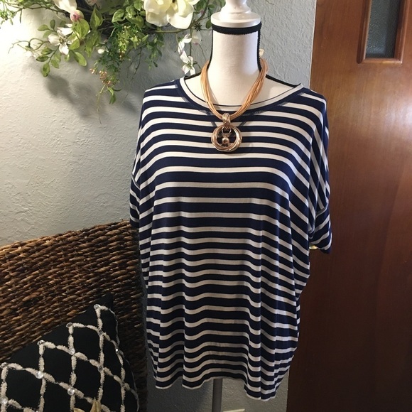 CAbi stripped oversized top - Picture 1 of 6
